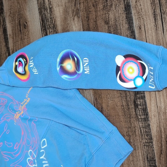 Billionaire Boys Club Embroidered Hoodie Size Small In Baby Blue - Picture 3 of 9